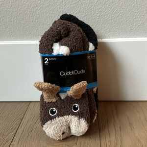 Cuddl Duds Slipper Socks Shoe Size 10.5-4 Boys NWT